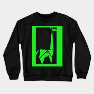 Green Abstract Giraffe Crewneck Sweatshirt